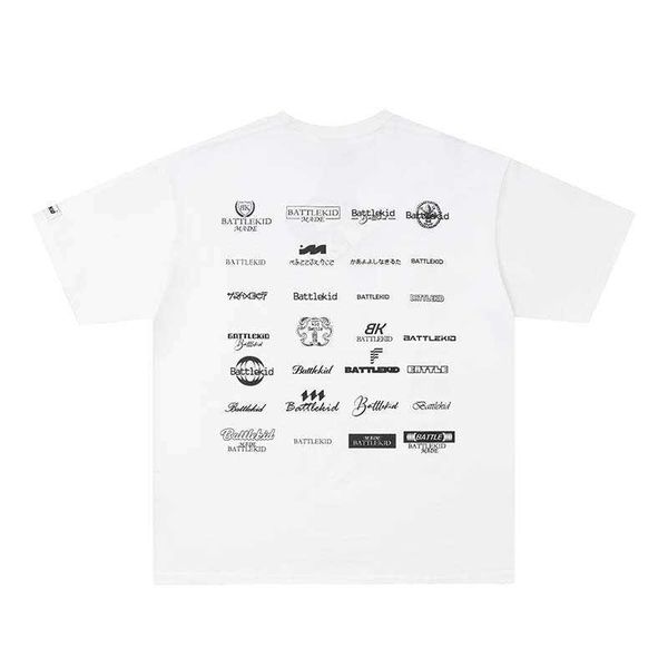 

letter printing short sleeve t-shirt men's fashion loose summer versatile t-shirt, White;black
