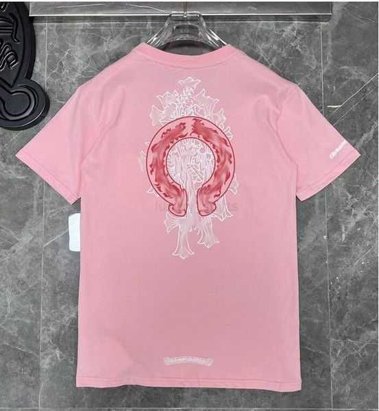 

summer fashion mens designer t shirt womens t shirt ch brand letter sanskrit cross pattern sweater t-shirts designers pullover cotton tshir, White;black