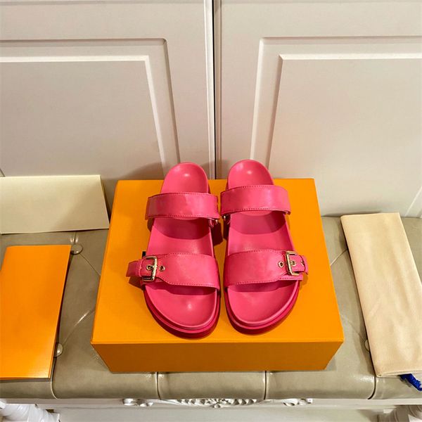 

summer sandals slide slipper women flat mule waterfront brown flower sandal womens high heels shoes 35-40 with box and dust bag 2023, Black