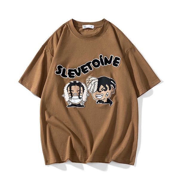 

teenage fashion short sleeve t-shirt new men's loose half sleeve chic hong kong style couple half sleeve t-shirt, White;black