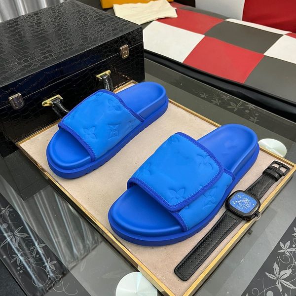 

miami mules men slipper hook and loop imprinted leather slippers embossed calf leather oversized letter women men black white designer slide