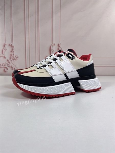 

womens designer sneaker casual shoes leather sneakers embroidered stripes white shoes flat platform walking sports trainers, Black