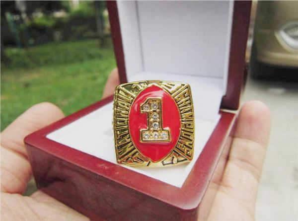 

1997 nebraska cornhuskers national champions team championship ring with wooden display box case men fan gift 2019 2020 whole4693329, Golden;silver