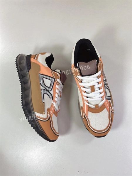 

2023designer sneaker casual shoes leather sneakers embroidered white shoes flat platform walking sports trainers, Black