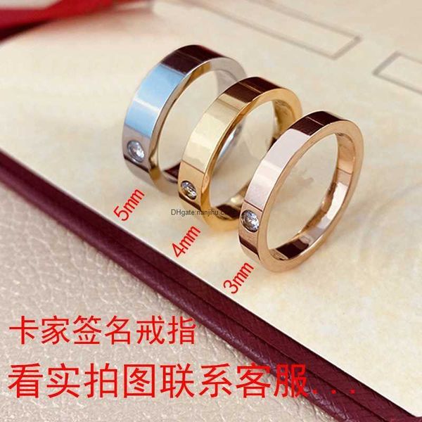 

designer luxury cait brand tier new titanium steel signature women's network trend red non-fading personality jewelry ring, Silver