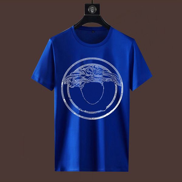 

men's round pattern t-shirt fashion designer spring summer fashion casual short sleeve size m-m4xl, White;black