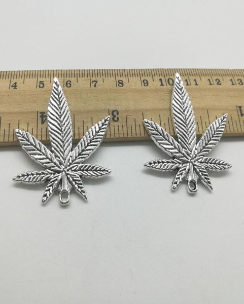 

whole 50pcs maple leaf antique silver charms pendants jewelry diy for necklace bracelet earrings retro style 3933mm8198403, Bronze;silver