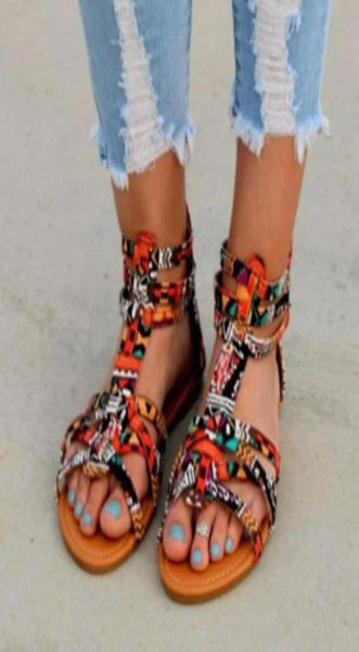 

sandals fashion personality large size ethnic style womens boho wedges shoes for women sandalssandals8867122, Black