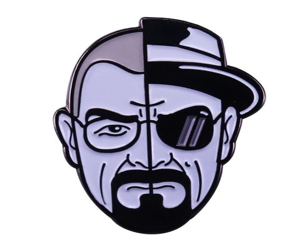 

breaking bad pin duality walter white heisenberg metal brooch cool aesthetics decor8380198, Blue