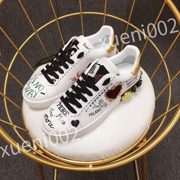 

2023 designer shoes trendy sneakers punk low men women genuine leather white black chaussures sport skateboarding casual trainers men's
