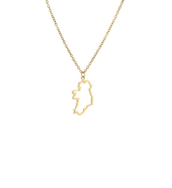 

outline republic of ireland country map necklace continent dublin pendant necklaces for motherland hometown female ladies party gi9316547, Silver