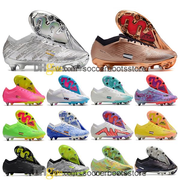 

gift bag kids football boots cr7 mercurial vapores 15 xv elite sg cleats neymar acc superfly  ronaldo mens soccer shoes athletic outdoor tr, Black