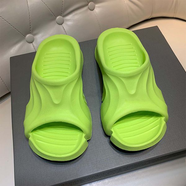 

designer slide summer sandals lovers slippers platform heel fashion show recommended by the same star blogger sandal man woman sliders flip, Black