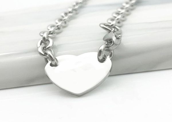 

19mm round heart bracelets couple stainless steel fashion link chain couple jewelry gift for girlfriend christmas valentine day ac7111790, Black