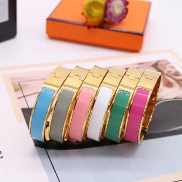 

classsic designer h bracelet h bangle letter gold bangle bracelets jewelry woman bangle stainless steel man 18 color gold buckle 17/19 size, Black