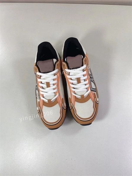 

designer sneaker casual shoes leather sneakers embroidered white shoes flat platform walking sports trainers2023, Black