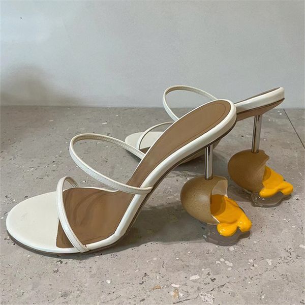 

strange heel women slippers summer high heel shoes ladies outside slides dress pumps designer white gladiator sandals, Black