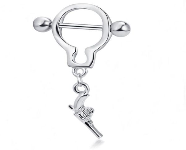 

14g gun pendant nipple ring piercing jewellry 161666mm noinfection body jewelry barbells7725940, Silver