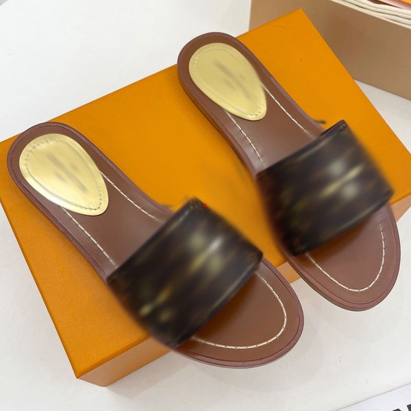 

2023 fashion slippers foam runners designer slide for women shoes flip flops orange desert bone brown luxury sandals blue onyx glow green wo, Black