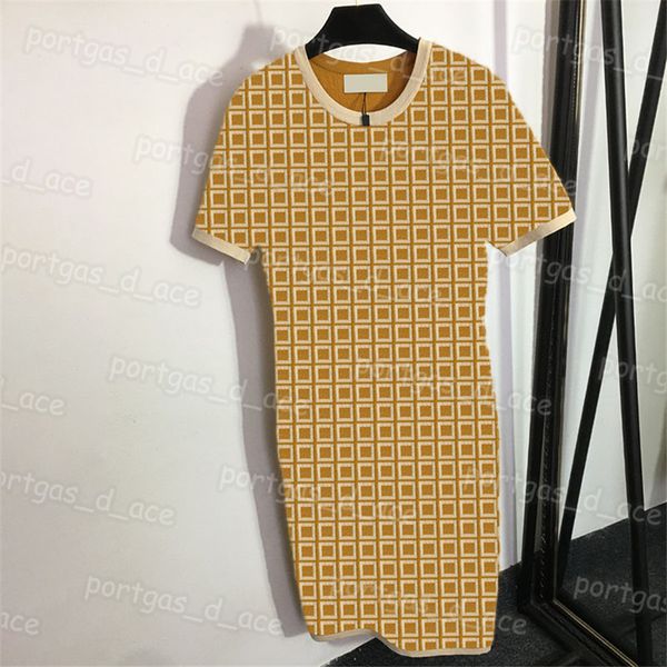 

letters women dress casaul short sleeve knit dress side slit design dresses, Black