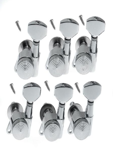 

guitar string inline tuning pegs locking tuners keys machine heads 6l chrome2301722