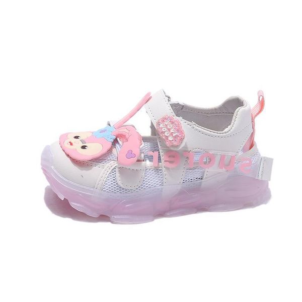 

sandals baby shoes flip flops kids footwear summer girls single mesh hollow cute rabbit beach f11479, Black;red