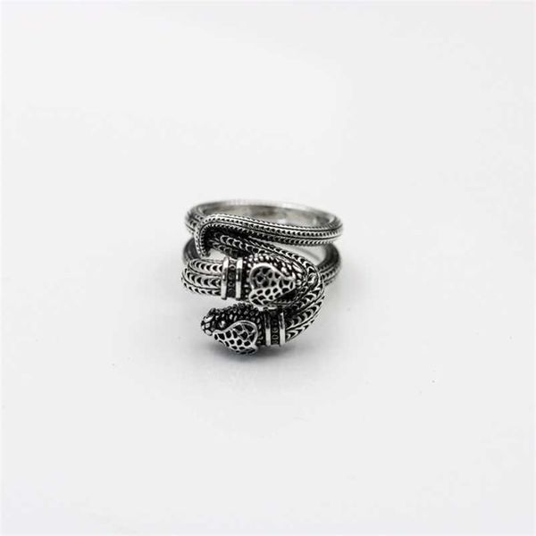 

2023 new designer jewelry bracelet necklace ring three-dimensional winding is used as an old spirit snake for boys lovers, Silver