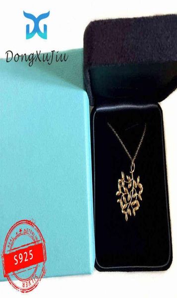 

2021 ti brand necklace olive leaf pendant s925 necklace female collarbone chain aa2203159463985, Silver
