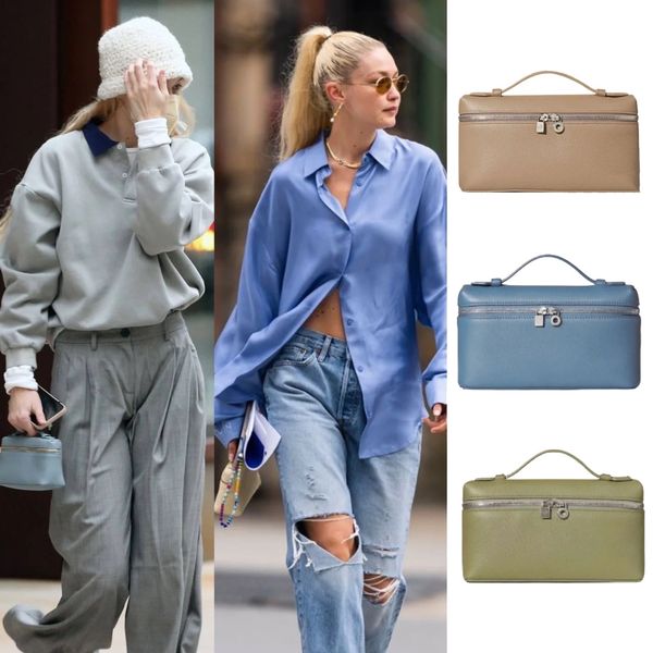 

women's mens luxury genuine leather camera bags loro piana extra pocket l19 mini bag tote handbag cross body bag designer fashion clutc