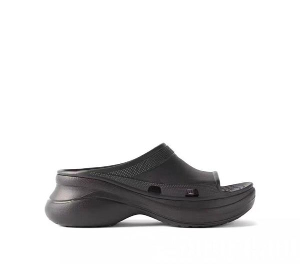 

new model europ summer beach men039s and women039s big head slippers fruit color scuffs cross design swimming pool party cou8407373, Black