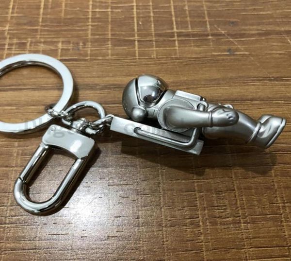 

dropship spaceman key chain rings accessories fashion car keychains for men and women pendant box packaging keychain7267170, Silver