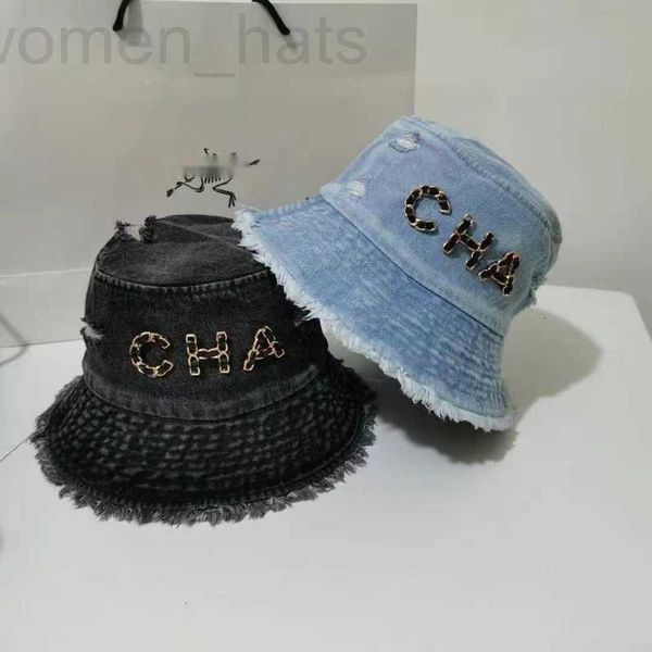 

ball caps designer letter washed denim fisherman hat fashion tassel large brim casual basin spring/summer outing sunshade, Blue;gray