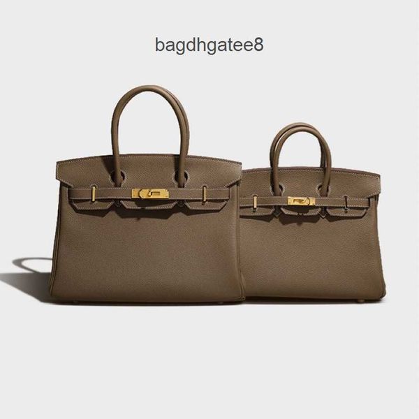 

berkin designer birkins bags tote bag 2023 lady layer cowhide litchi pattern leather women's handbag single shoulder straddle