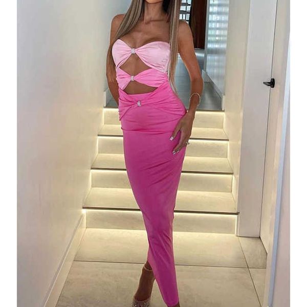 

spaghetti strap dress for women 2023 new fashion streetwear hollow out backless dress chic elegant slim maxi dress, Black;gray