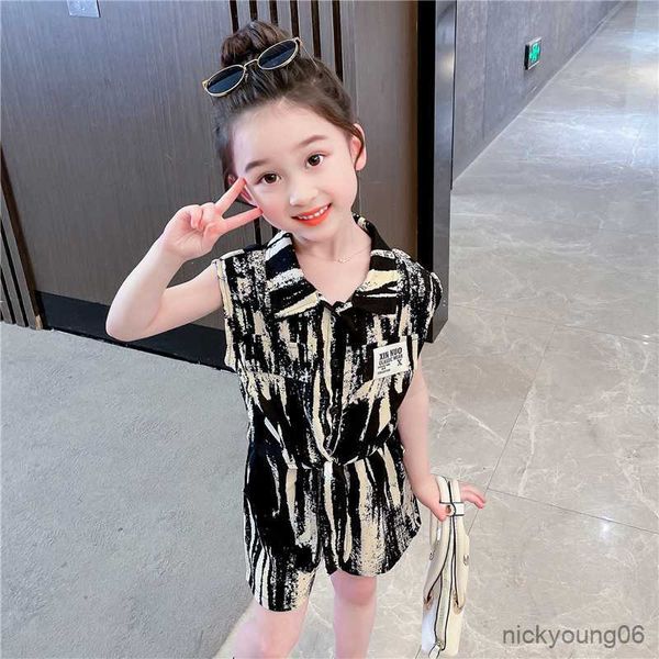

clothing sets kids summer clothes striped pattern suit for girls casual style children's costume, White