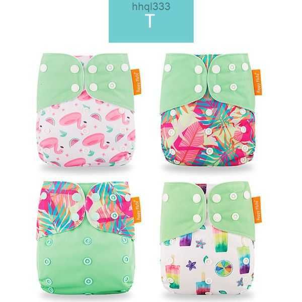 

knat e72b cloth diapers happyflute fashion style baby nappy 4pcsset cover waterproof reusable 230203