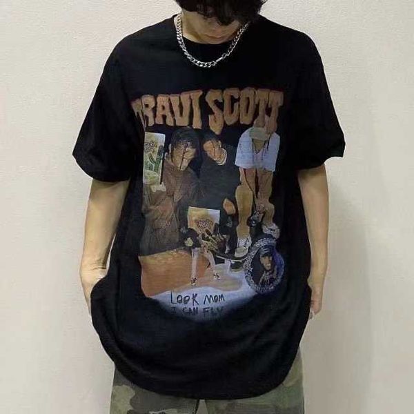 

high street hiphop short sleeve t-shirt for men and women, White;black