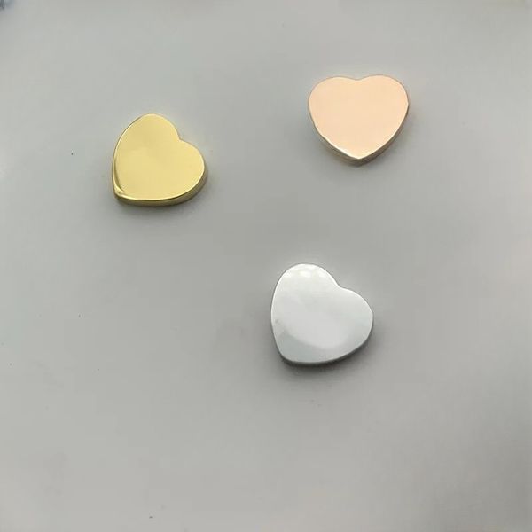 

10mm thick piercing jewelry gifts woman accessories wholesale t gold heart earring women rose stud couple flannel bag stainless steel, Golden