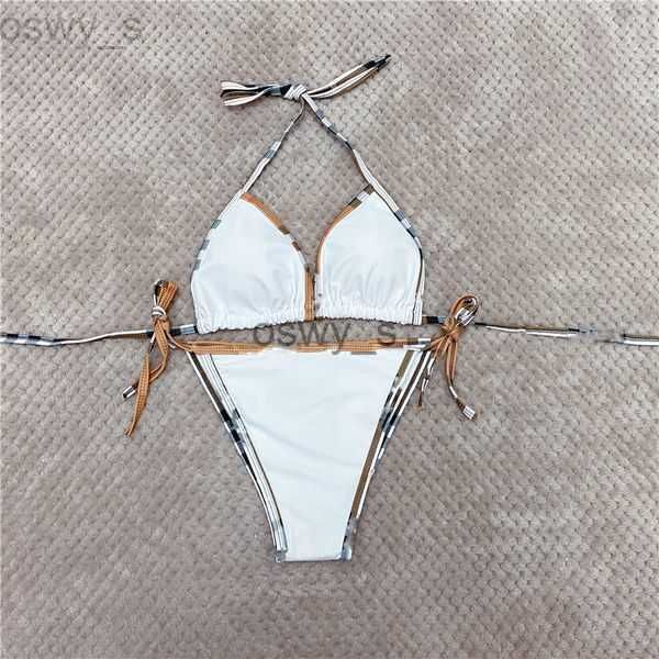 

swimwear plaid pattern bikini for women designer fashion swimsuits ladies beachwear vacation swim suits3nv9, White;black