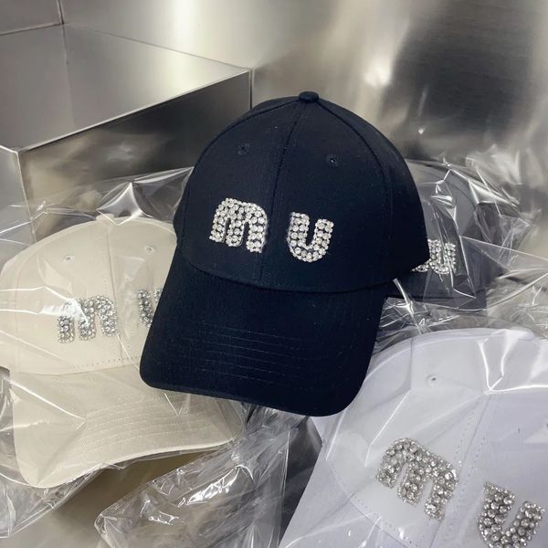 

high version miu rhinestone {spring summer fashion brand face small versatile duck tongue hat sun visor hat female, Blue;gray
