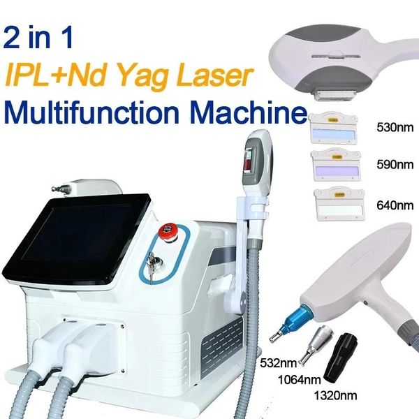 

epilator 2 in 1 specialty laser hair tatoo removal machine ipl+nd yag laser machine with laser beam portable multifunction beauty machine