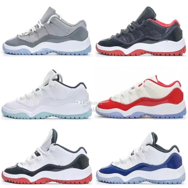 

versions designer children basketball kids shoes baby low 11 11s xi cherry bred cool grey concord unc win like for toddler sneak, Black