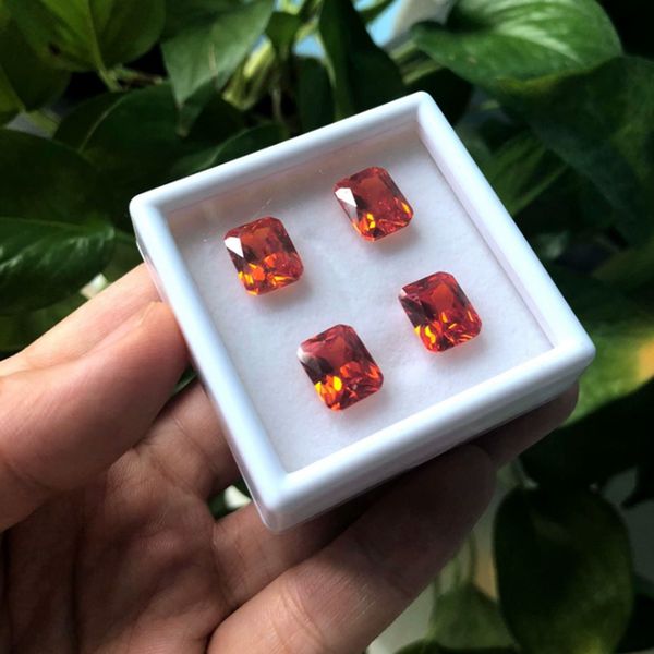 

50pcs 4*4 white black diamond acrylic jewelry boxes square gemstone display box soft sponge cushion gift loose plastic storage, Black;white