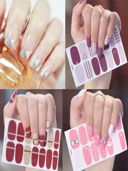 

multi optional full nail stickers waterproof durable many designss personality fashion new style nails decals nail polish nail sti4753855, Black