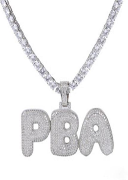 

az custom letters name necklaces splicing pendant letters necklace gold charm for men women silver color cubic zirconia with ro4950031