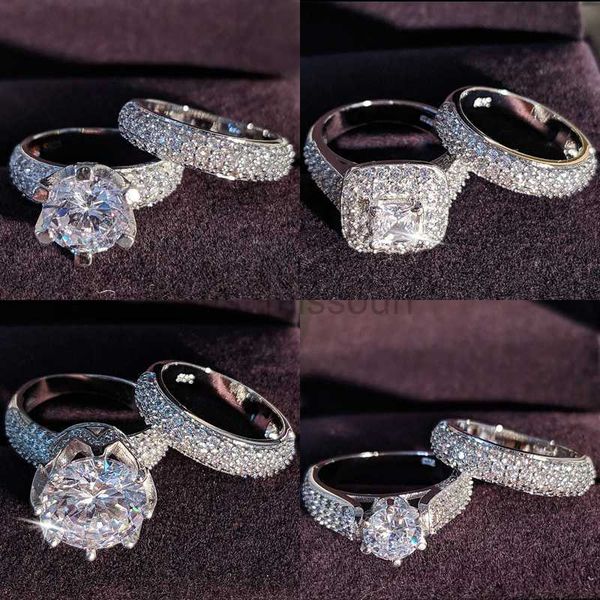 

band rings 2023 new luxury quality designer silver color wedding rings set for women anniversary gift drop shipping wholesale jewelry r4632
