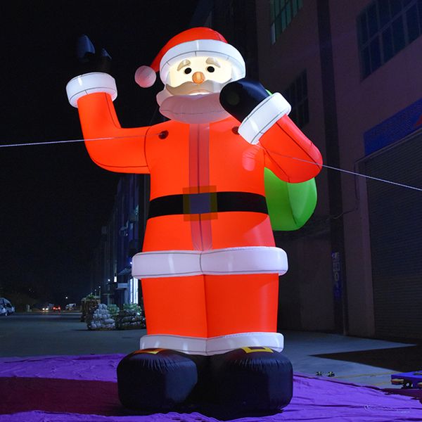 

10mh 32.8ft giant christmas inflatable santa claus outdoor inflatables father old man decoration customized advertising with led light,ship