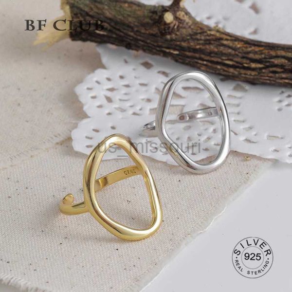 

band rings 925 sterling silver rings for women hollow out gold color temperament personality fashion female trendy resizable opening rings j