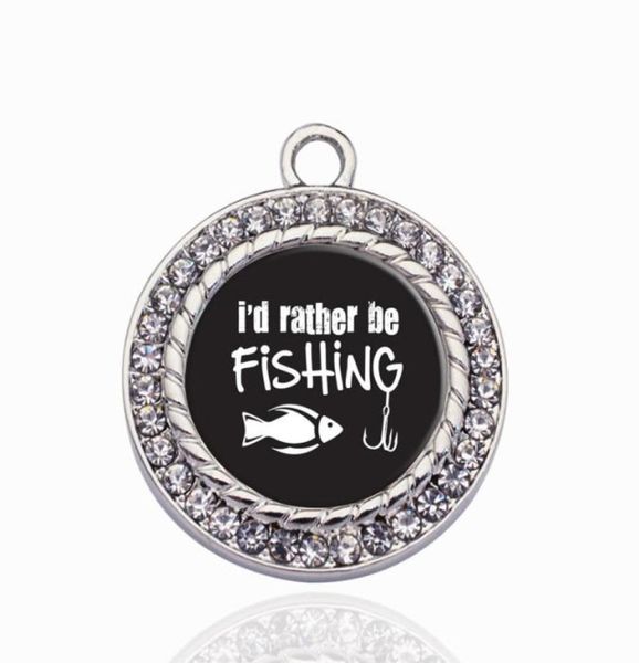 

i039d rather be fishing circle charm vintage heart charms pendants fashion charm necklace for women men diy jewelry5895093, Bronze;silver