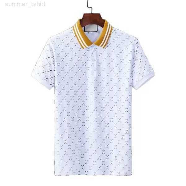 

summer mens polo shirts short luxurys designer polos men fashion snake bee floral embroidery cotton t-shirt casual designer polo shir polo t, White;black